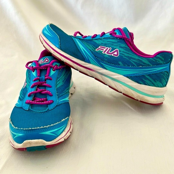 Fila~Athletic Shoes / Turquoise & Pink - Picture 3 of 10